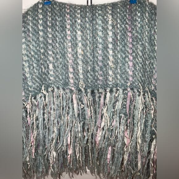 VTG CHURCHILL WEAVERS TURQUOISE GREEN LAVENDER PURPLE WHITE HANDWOVEN THROW - Picture 16 of 16